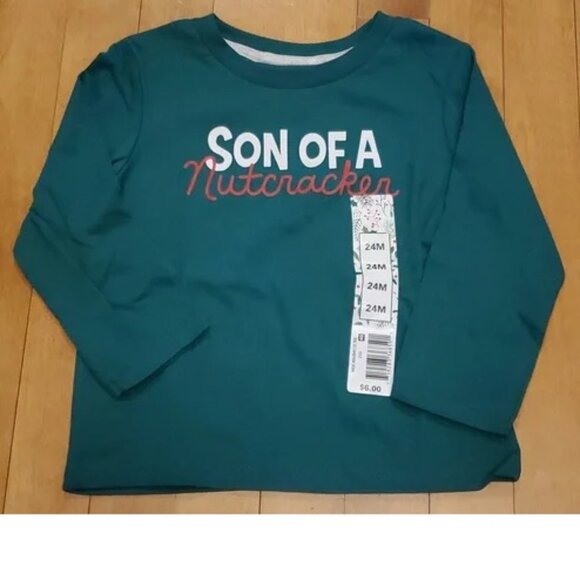 Lot of 2 Baby Boys Happy Holidays T-Shirts  Size 12 mo 18 mo Gnomes Nutcracker - Picture 3 of 3